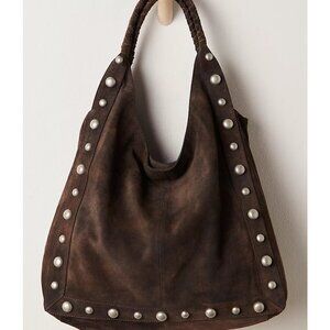 See You Soon Studded Tote Color Bitter Bark